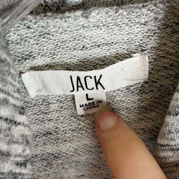 Jack BB Dakota Cardigan Women’s Heather Gray Wrap Sweater Asymmetrical L - Picture 9 of 10